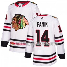 Chicago Blackhawks Richard Panik 14 Adidas 2017-2018 Wit Authentic Shirt - Mannen